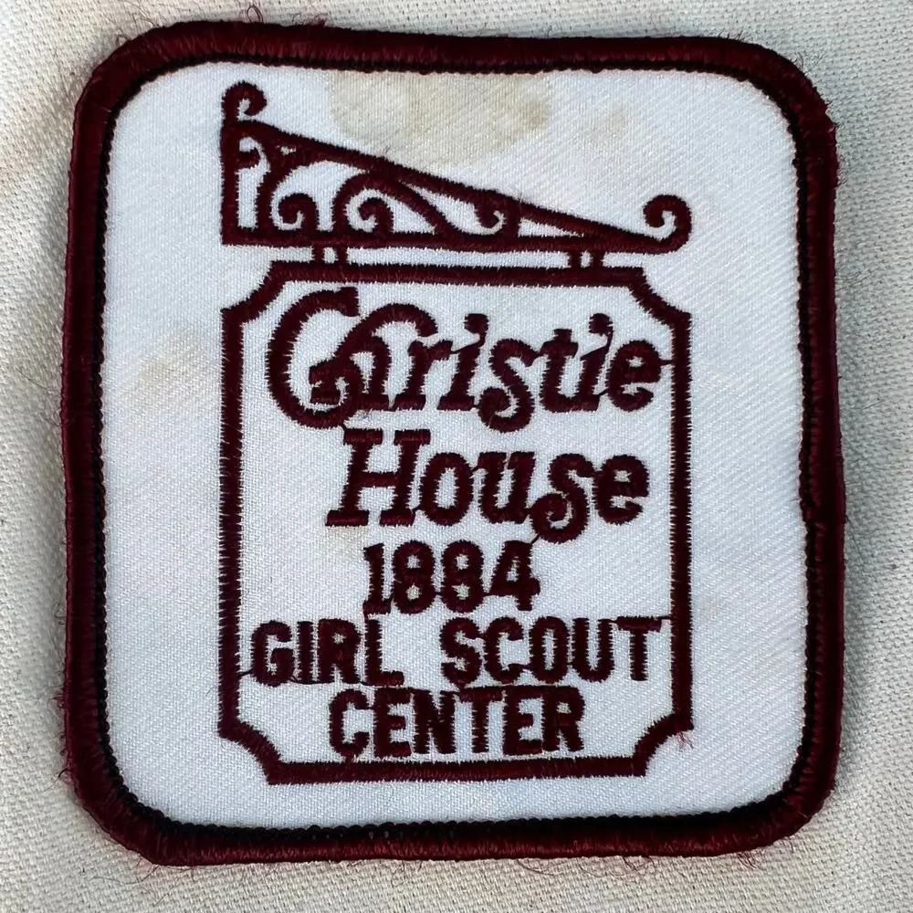 80s Girl Scout vest with embroidered patches 1980s vintage